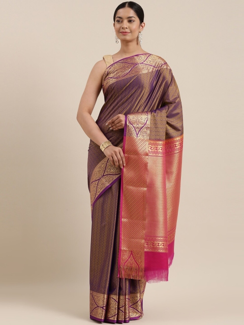 

The Chennai Silks Brown & Pink Woven Design Art Silk Saree