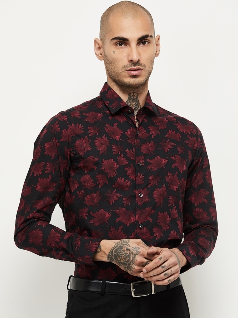 

max Men Maroon Floral Opaque Printed Casual Shirt