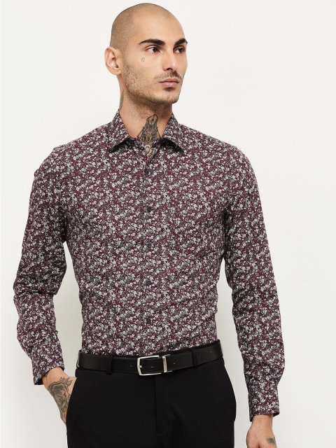

max Men Maroon Floral Opaque Printed Casual Shirt