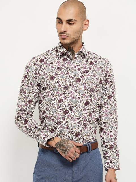 

max Men Maroon Floral Opaque Printed Casual Shirt