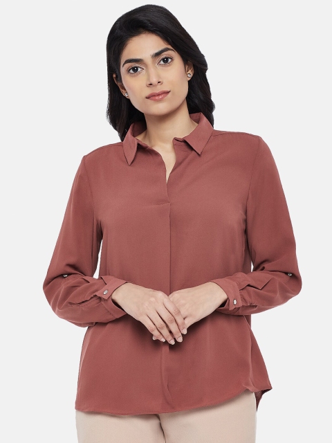 

Annabelle by Pantaloons Rust Shirt Style Top