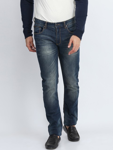 

LINDBERGH Men Navy Blue Slim Fit Light Fade Jeans