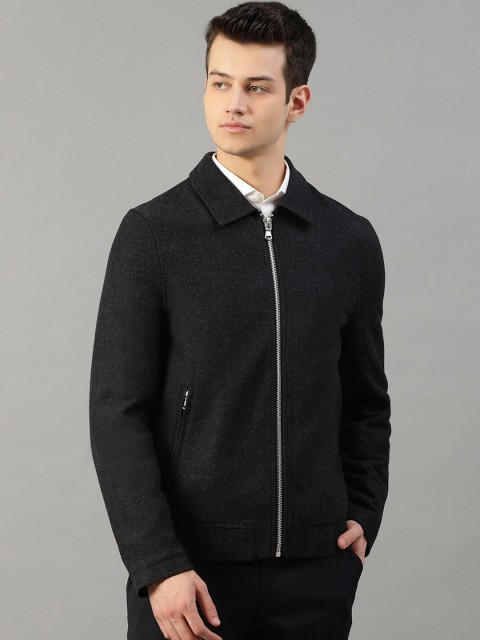 

Bruun & Stengade Men Navy Blue Striped Lightweight Tailored Jacket