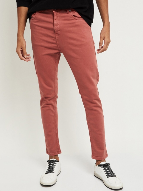 

max Men Maroon Clean Look Stretchable Jeans