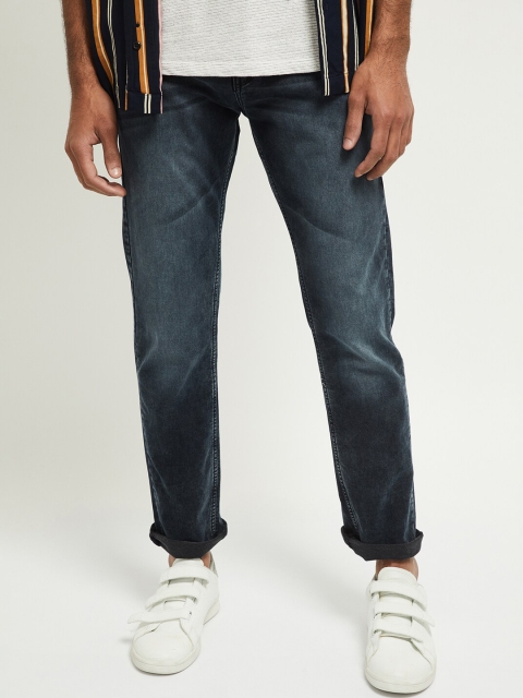 

max Men Charcoal Heavy Fade Clean Look Stretchable Jeans