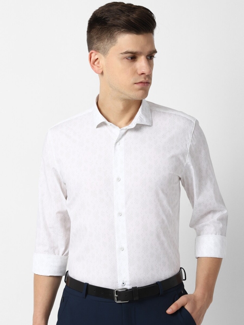 

Louis Philippe Sport Men White Super Slim Fit Opaque Printed Formal Shirt