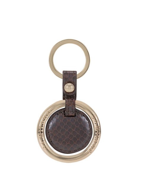 

Da Milano Brown & Gold-Toned Textured Key Chain