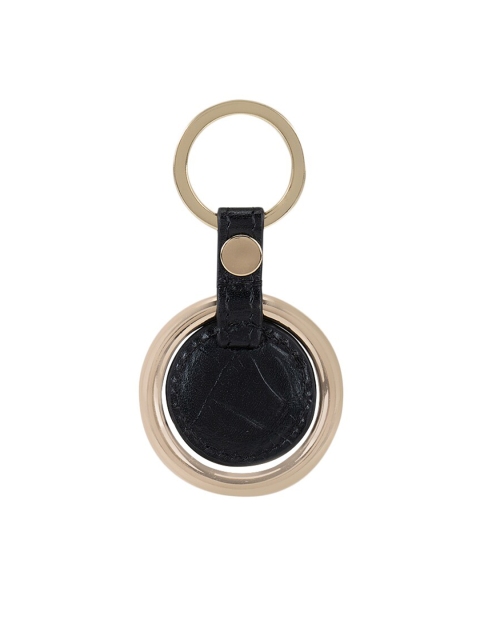 

Da Milano Black & Gold-Toned Textured Key Chain