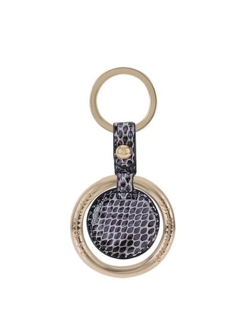 

Da Milano Grey & Gold-Toned Textured Keychain