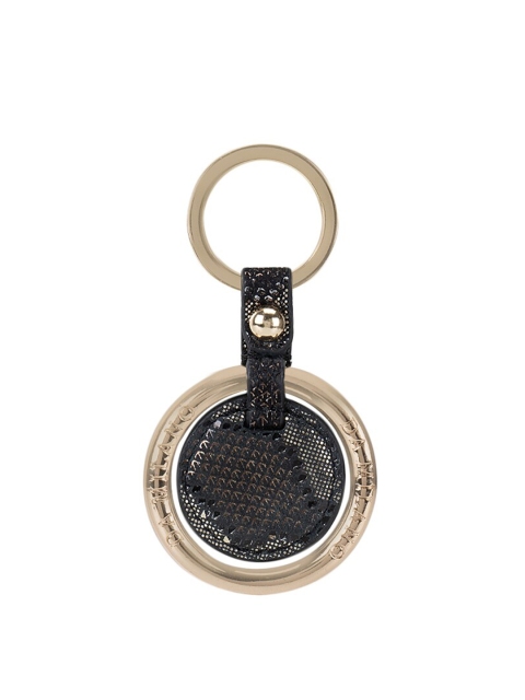 

Da Milano Gold-Toned & Black Textured Keychain