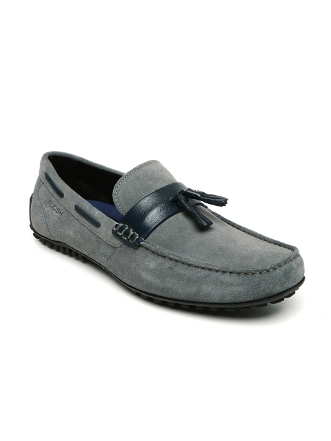 

Ruosh Men Grey Leather Driving Shoes