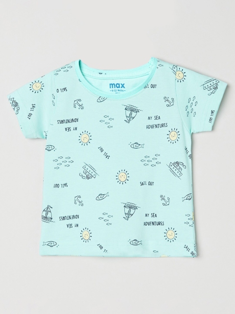 

max Boys Multicoloured Typography Printed T-shirt, Multi