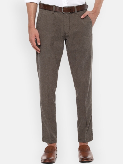 

Louis Philippe Sport Men Brown Textured Slim Fit Formal Trousers