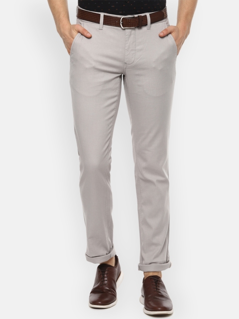 

Louis Philippe Sport Men Grey Textured Slim Fit Trousers