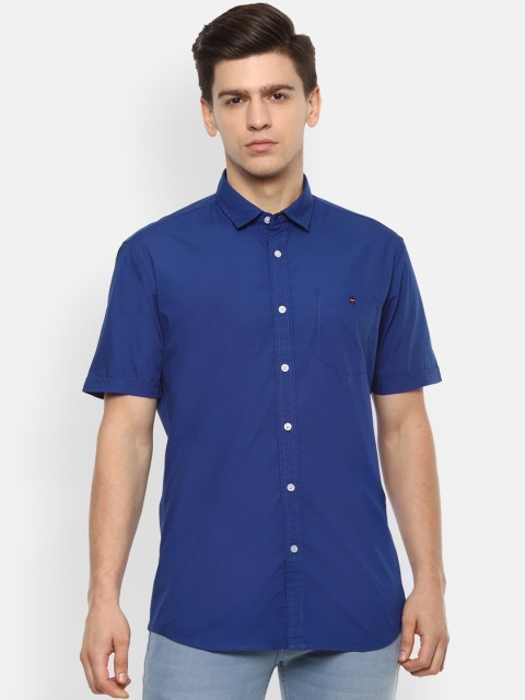 

Louis Philippe Jeans Men Blue Slim Fit Opaque Pure Cotton Casual Shirt