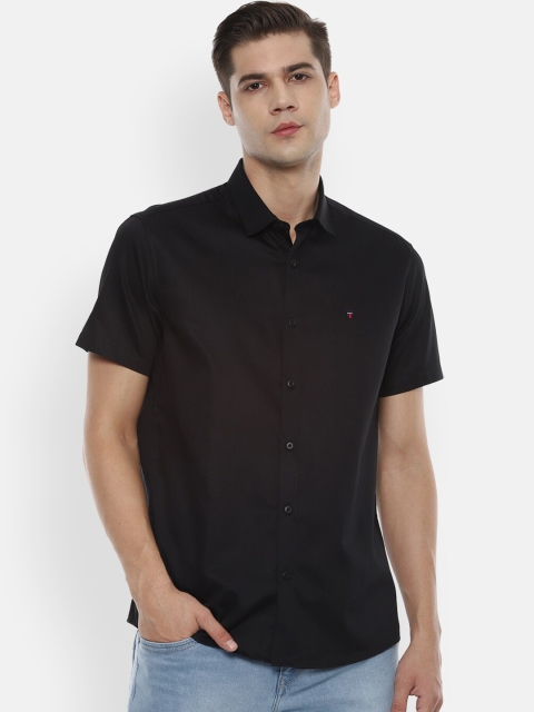 

Louis Philippe Jeans Men Black Slim Fit Opaque Pure Cotton Casual Shirt