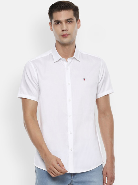 

Louis Philippe Jeans Men White Slim Fit Opaque Pure Cotton Casual Shirt