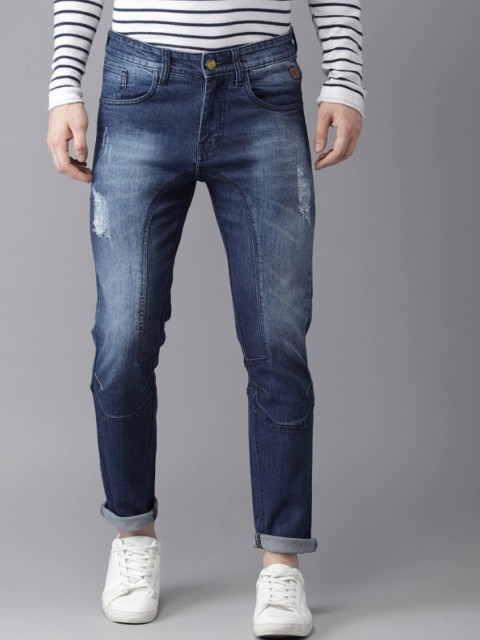 

Campus Sutra Men Blue Slim Fit Low Distress Light Fade Stretchable Jeans