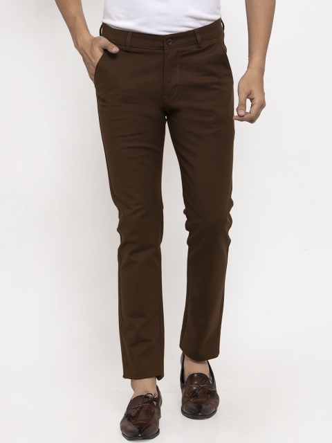 

Rodamo Men Brown Slim Fit Trousers