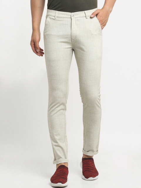 

Rodamo Men Beige Slim Fit Trousers