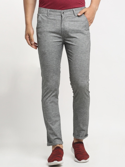 

Rodamo Men Grey Slim Fit Trousers