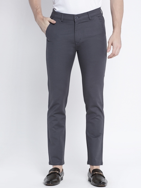 

Rodamo Men Grey Slim Fit Trousers