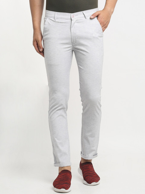 

Rodamo Men Grey Slim Fit Trousers