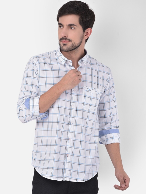 

COBB Men Blue Slim Fit Tartan Checks Opaque Checked Casual Shirt