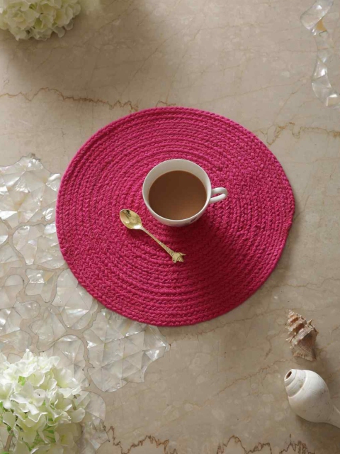 

Amoliconcepts Fuchsia Pink Cotton Braided Placemat