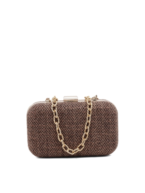

PRACCESSORII Women Brown Textured Clutch