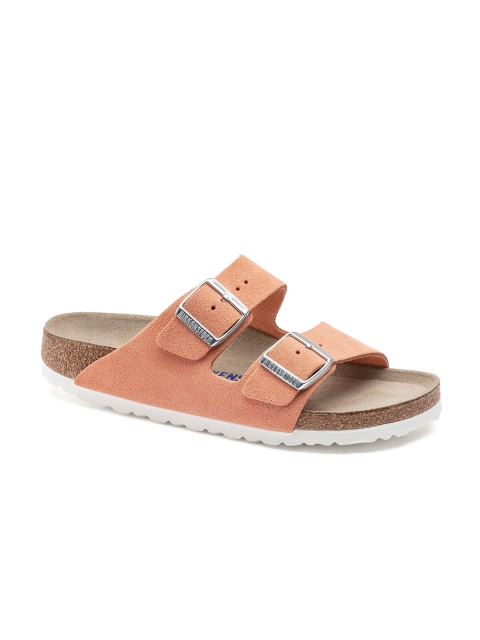 

Birkenstock Unisex Peach-Coloured Arizona Narrow Sliders