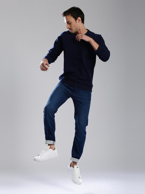 

HRX by Hrithik Roshan Indigo Slim Tapered ISKO Future Face Stretchable Jeans, Blue