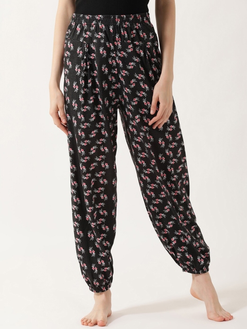 

V2 Value & Variety Women Black & Red Floral Printed Harem Pants