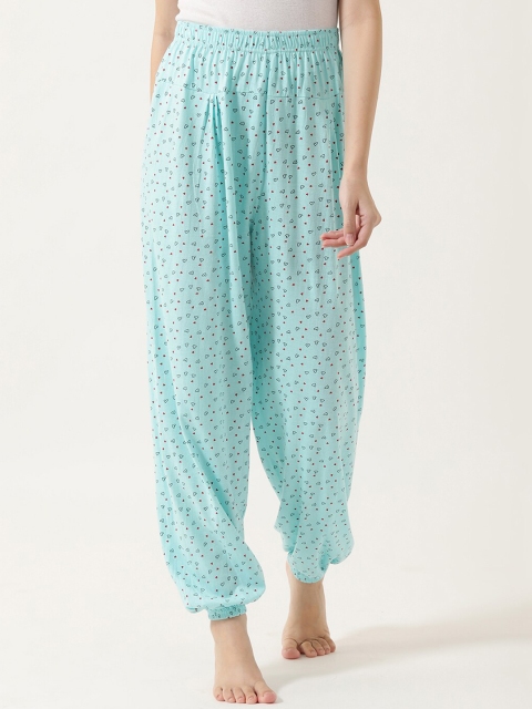 

V2 Value & Variety Women Turquoise Blue & Red Printed Harem Pants