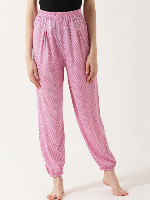 

V2 Value & Variety Women Pink & Blue Floral Printed Cotton Harem Pants
