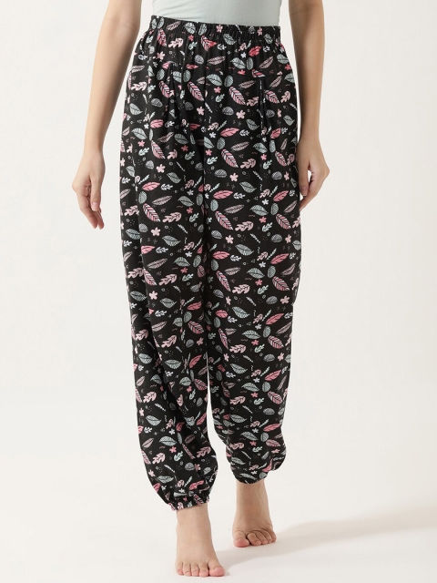 

V2 Value & Variety Women Black & Pink Printed Cotton Harem Pants