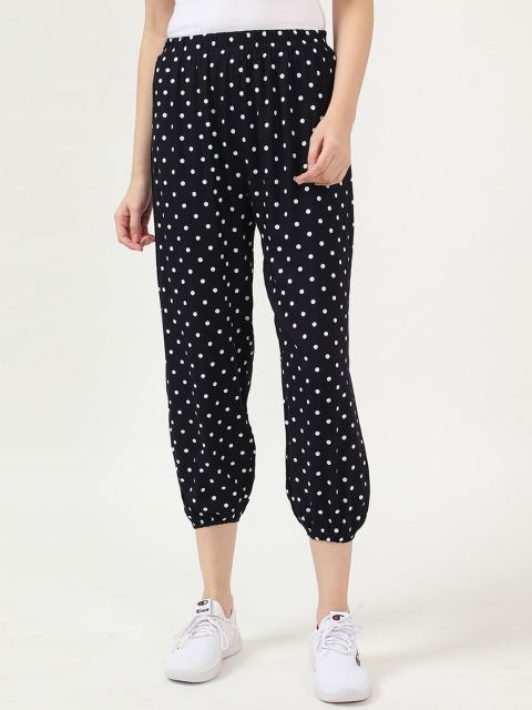 

V2 Value & Variety Women Navy Blue & White Polka Dots Printed Cotton Harem Pants
