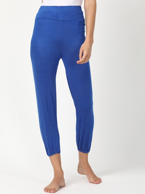 

V2 Value & Variety Women Blue & White Polka Dots Printed Harem Pants