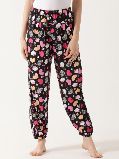 

V2 Value & Variety Women Black & Pink Printed Cotton Harem Pants