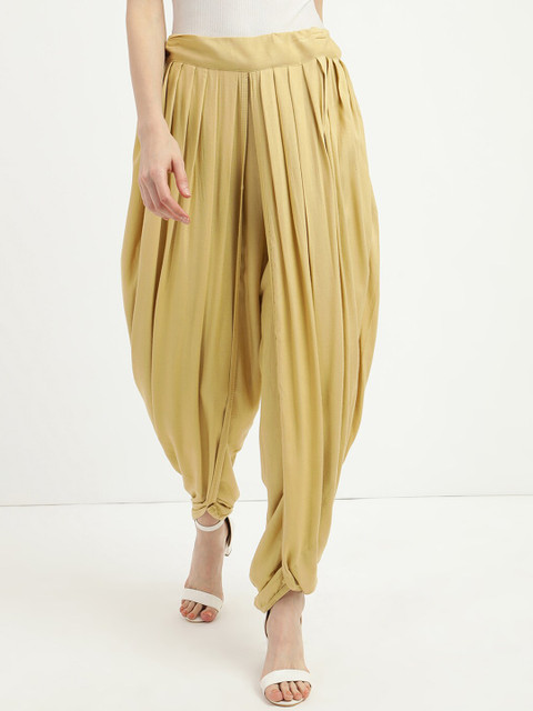 

V2 Value & Variety Women Mustard Yellow Solid Harem Pants