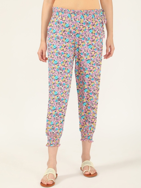 

V2 Value & Variety Women Multicoloured Floral Printed Cropped Harem Pants, Multi