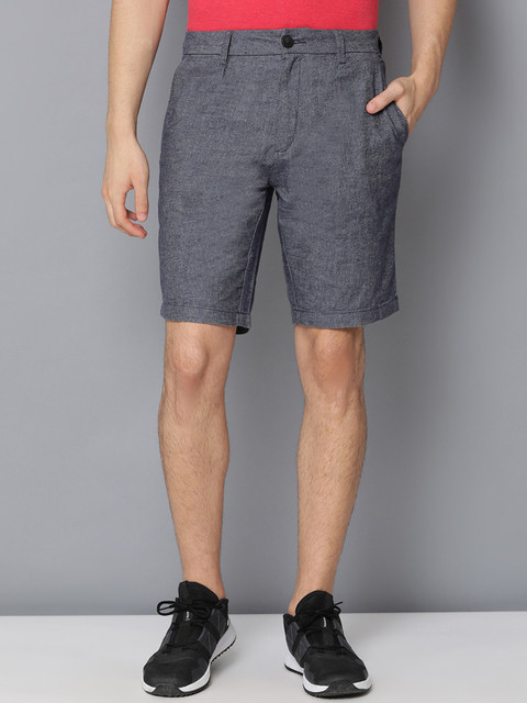 

Bruun & Stengade Men Navy Blue Slim Fit Mid-Rise Regular Shorts