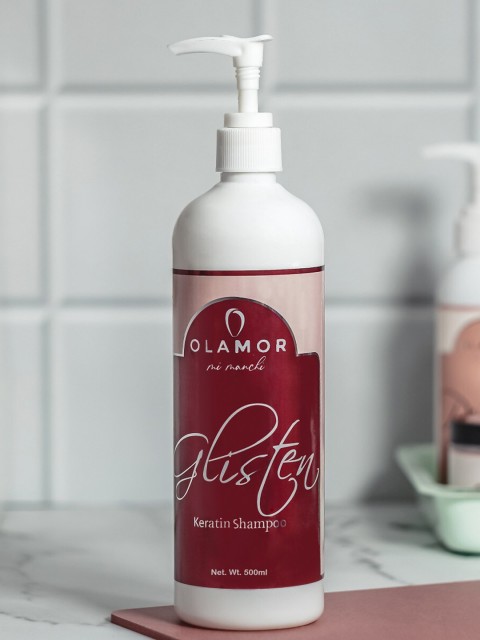 

OLAMOR Glisten Keratin Shampoo- Sulfate Free 500 ml, White