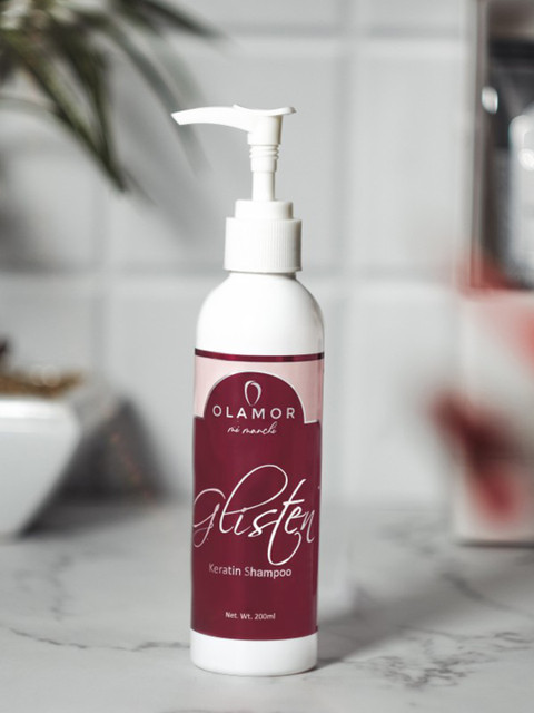 

OLAMOR Glisten Keratin Shampoo-Sulfate free- 200 ml, White