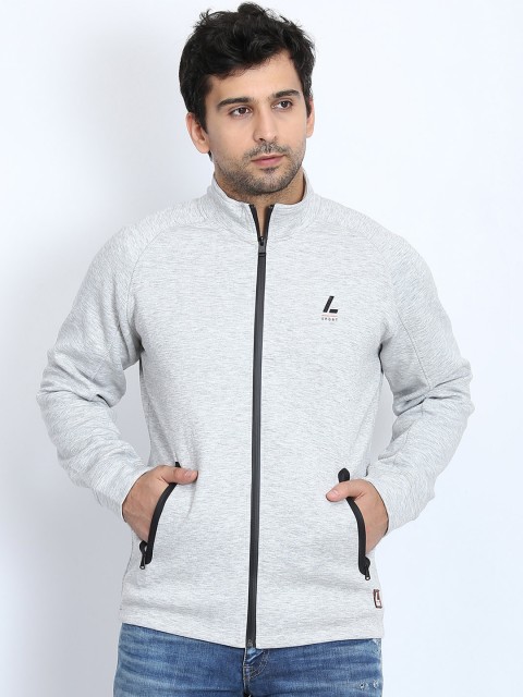 

LINDBERGH Men Grey Melange Front-Open Sweater