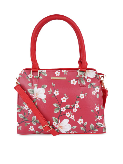 

Lapis O Lupo Red Floral Printed Shopper Handheld Bag