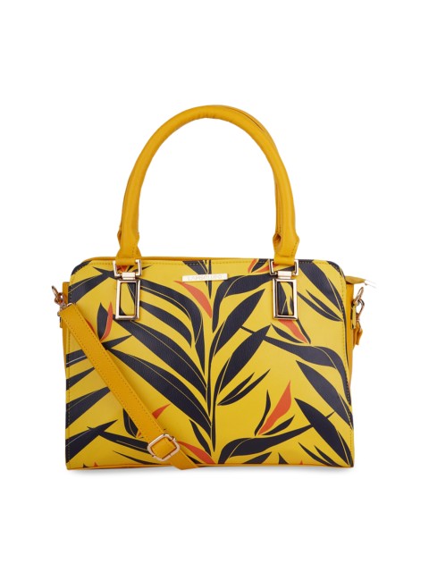 

Lapis O Lupo Yellow Printed Structured Handheld Bag