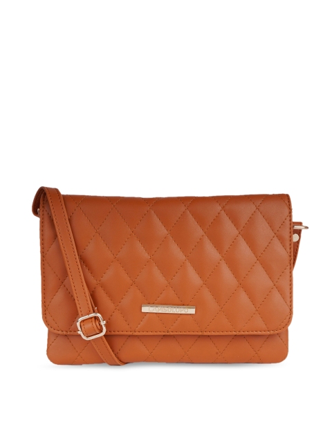 

Lapis O Lupo Tan Structured Sling Bag with Quilted