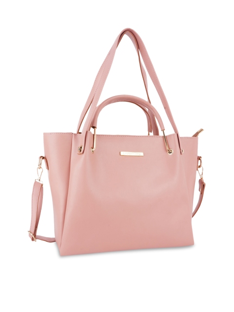 

Lapis O Lupo Peach-Coloured Structured Shoulder Bag