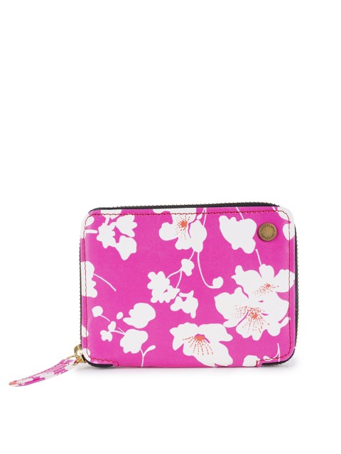 

Lapis O Lupo Women Pink & White Floral Printed Zip Around Wallet